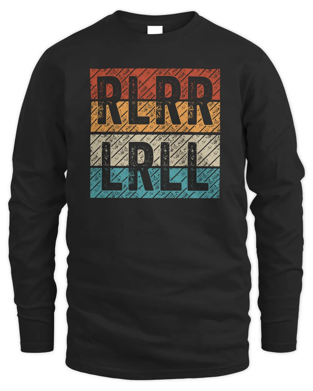Vintage Paradiddle RLRR LRLL Drummer Men's Long Sleeved T-Shirt black s