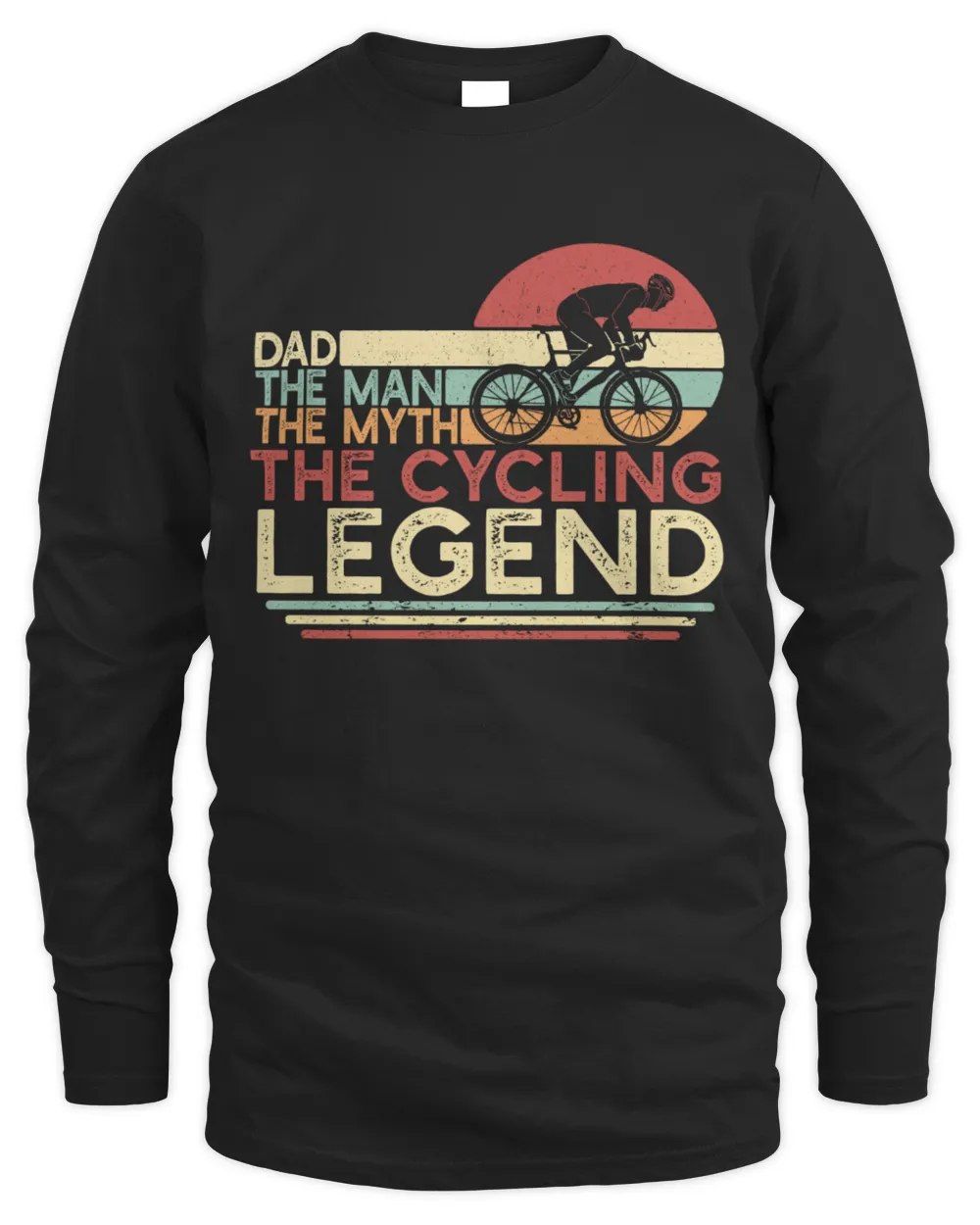 Dad The Man The Myth The Cycling Legend Shirt Men, Vintage Cyclist Dad T-shirt, Father's Day Gift for Bike Rider Bicycle Racing Unisex Tee