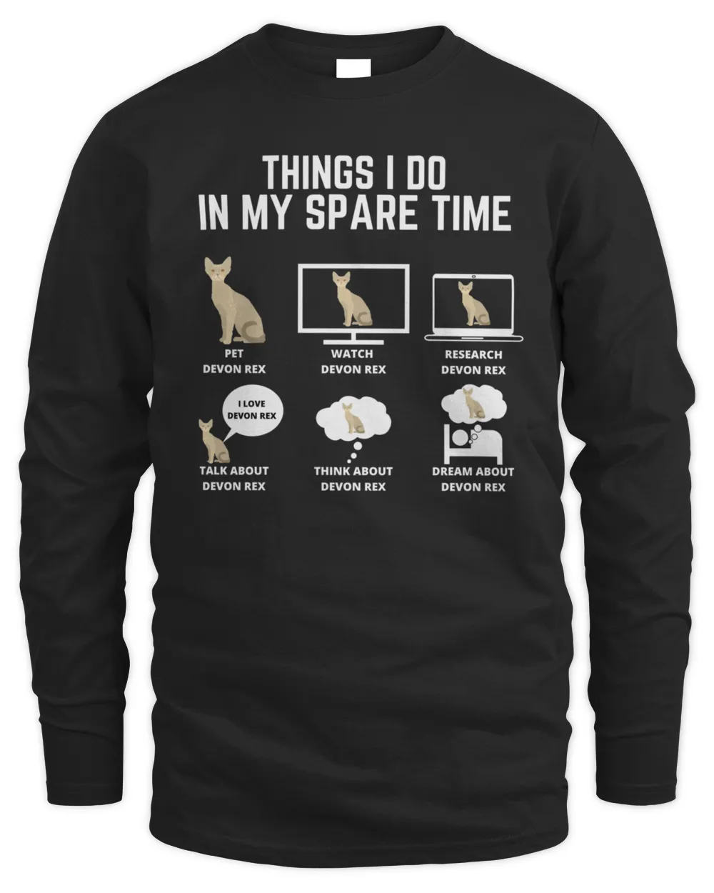 Devon Rex Cat Things I do in my spare time14454 T-Shirt