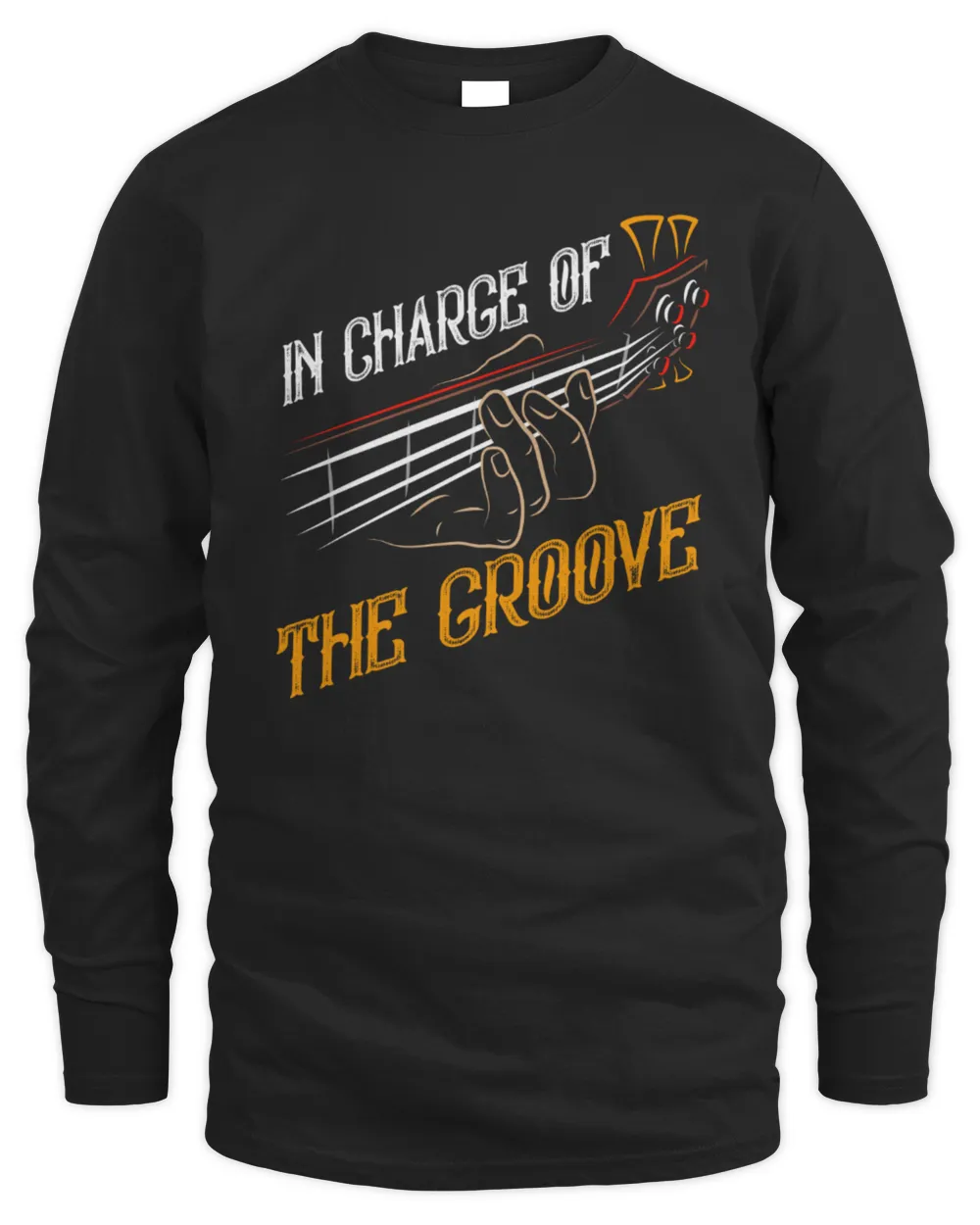 Bass In Charge Of The Groove Men's Long Sleeved T-Shirt black s