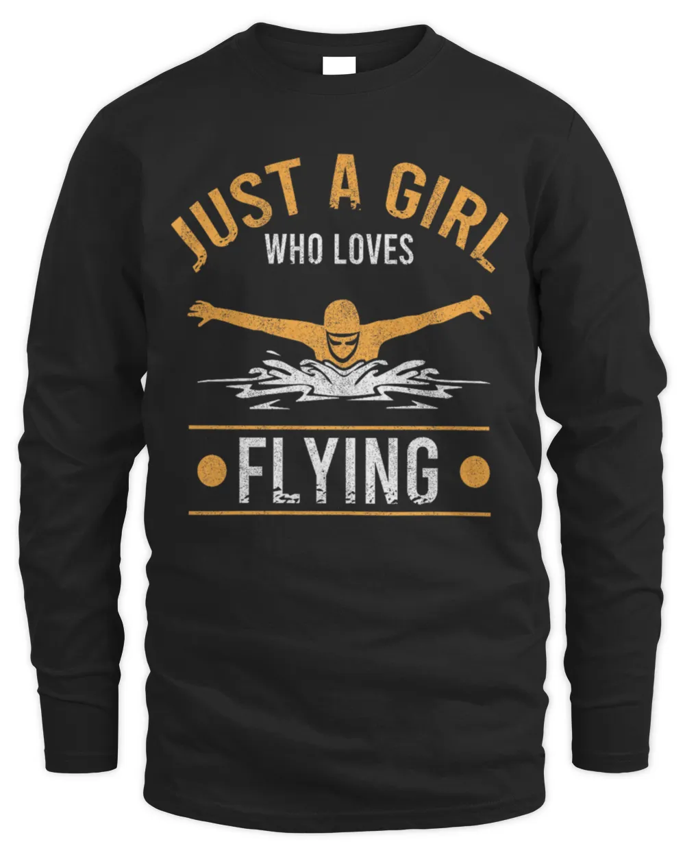 Just a girl who loves flying Men's Long Sleeved T-Shirt black s
