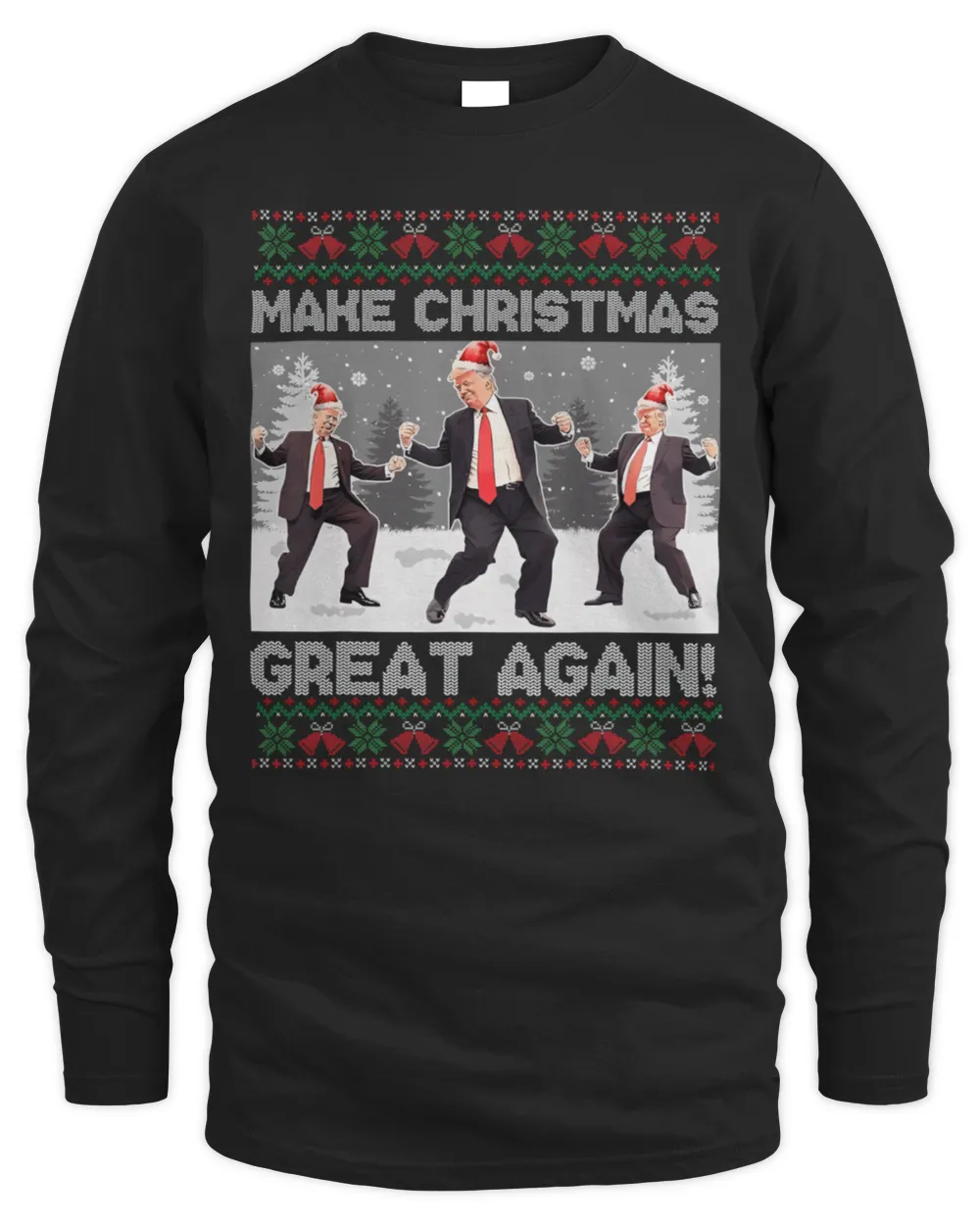 Make Christmas Great Again Men's Long Sleeved T-Shirt black s