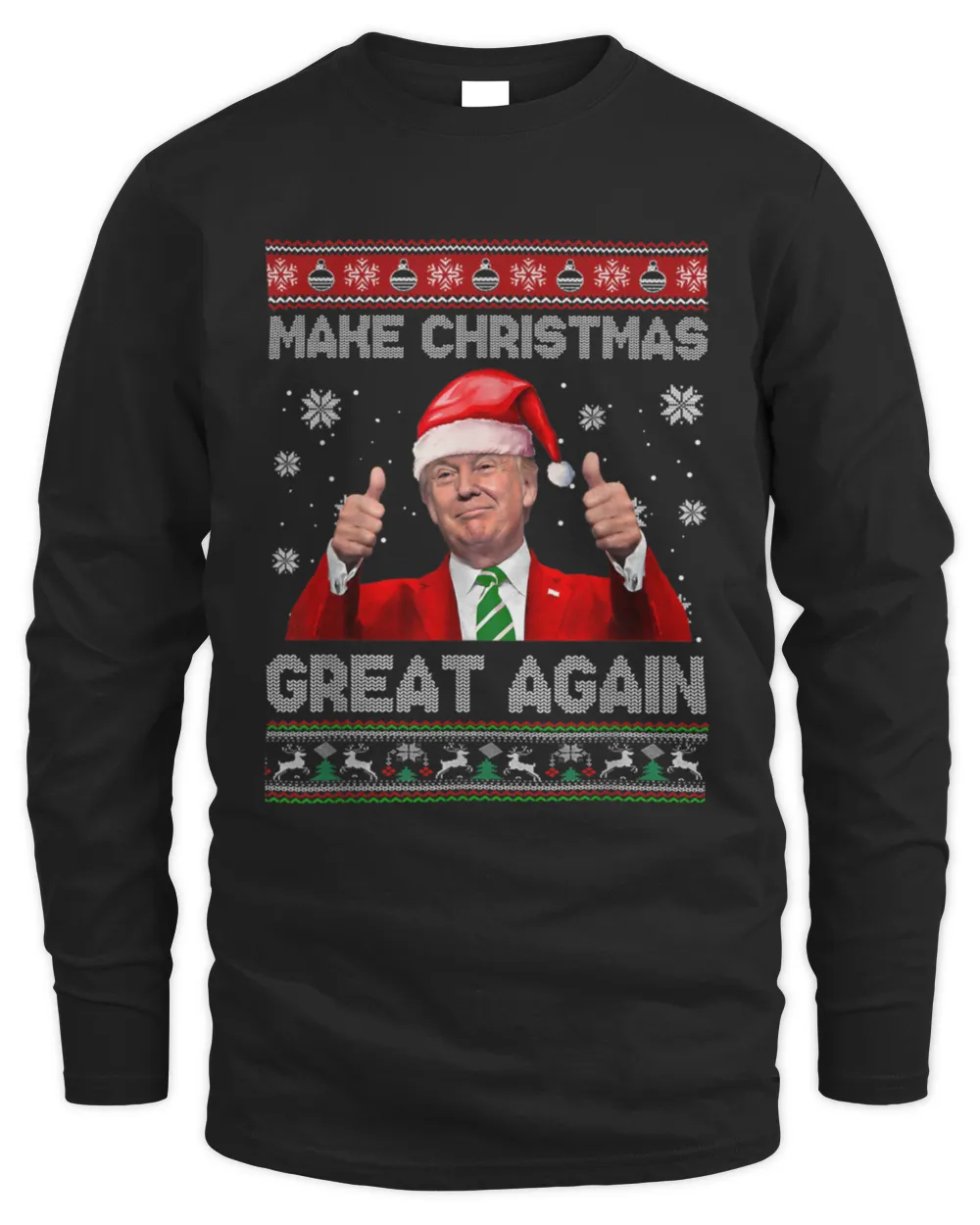 Make Christmas Great Again Men's Long Sleeved T-Shirt black s