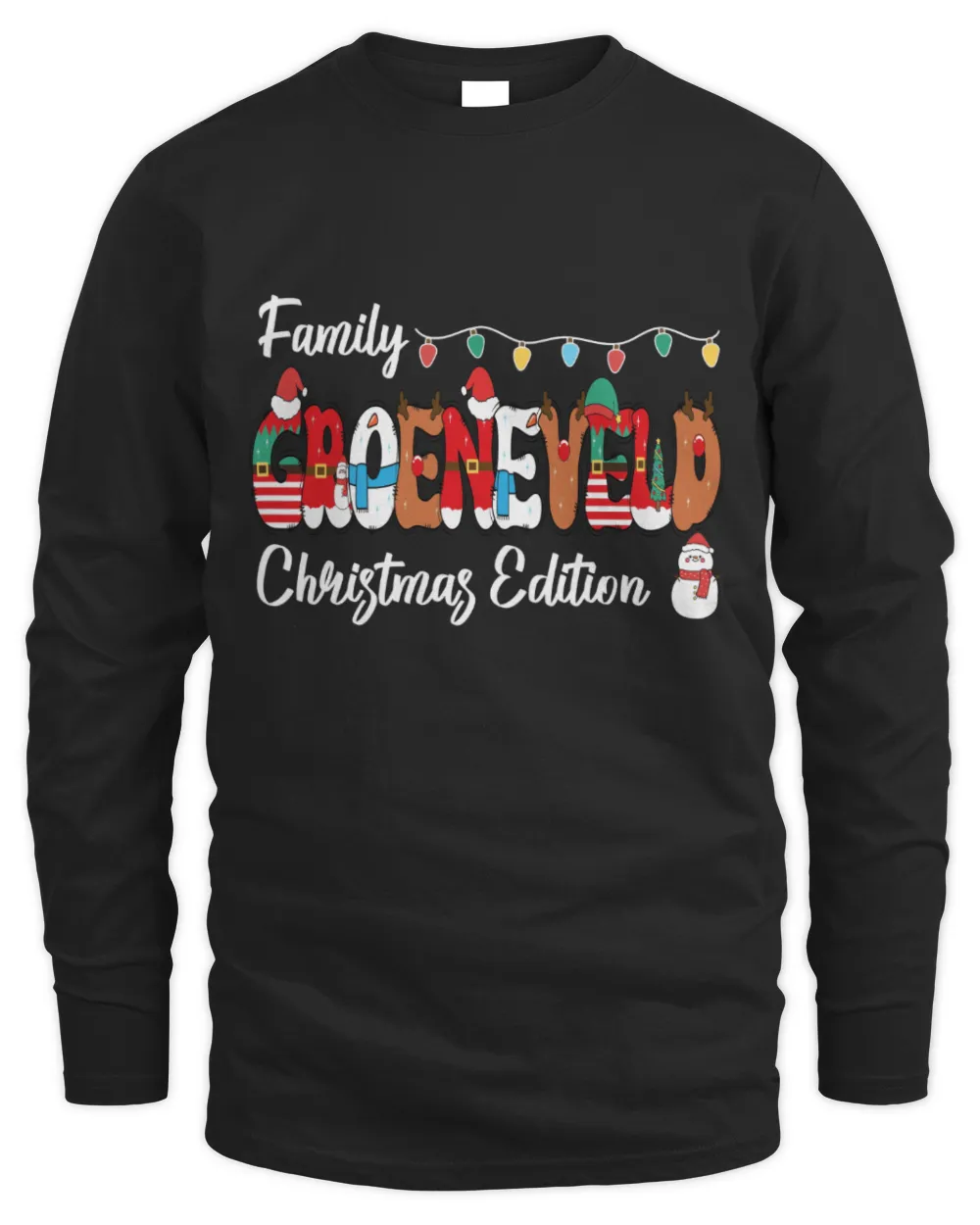 Family GROENEVELD Christmas Edition Men's Long Sleeved T-Shirt black s