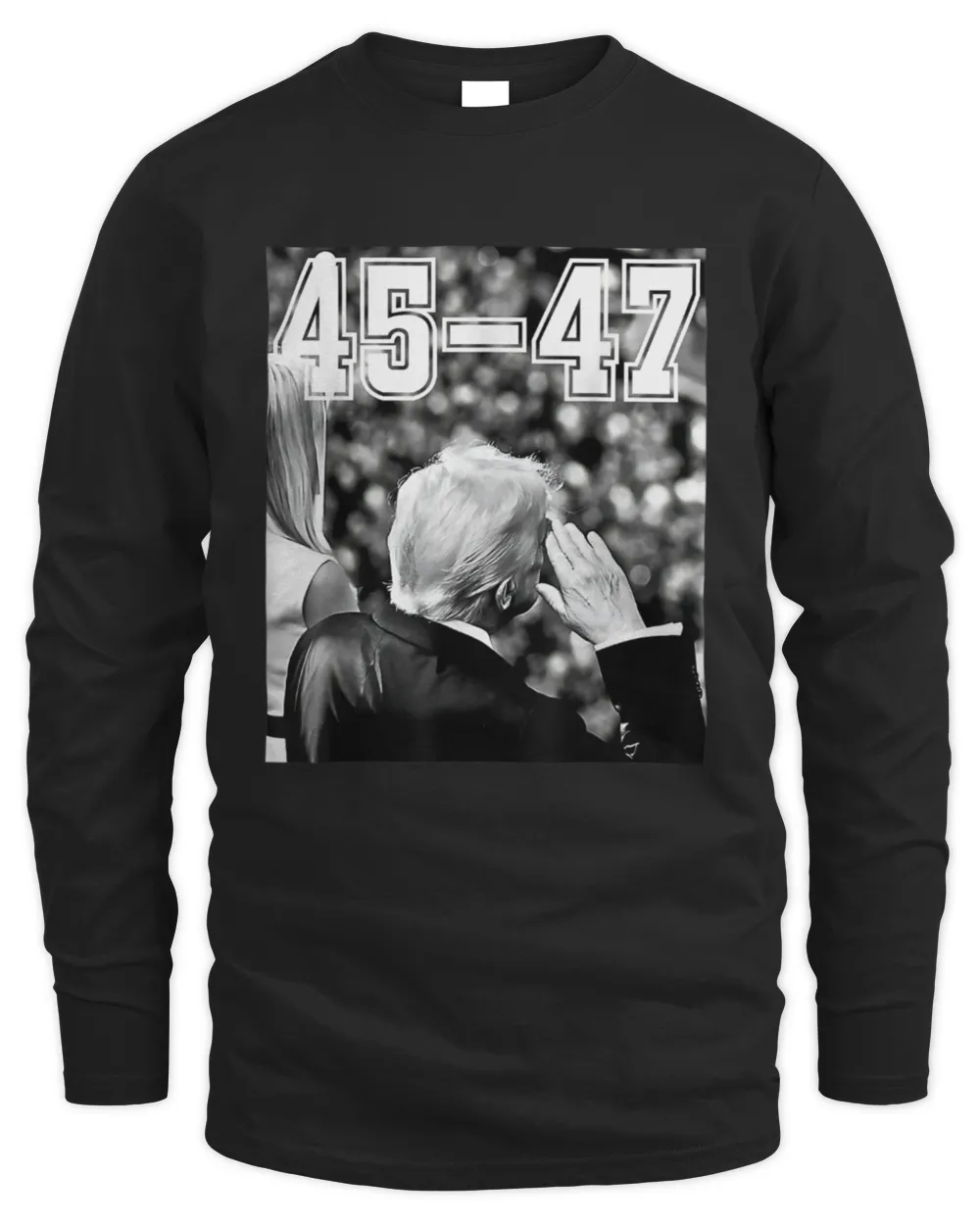 DJT Military Salutes Men's Long Sleeved T-Shirt black s