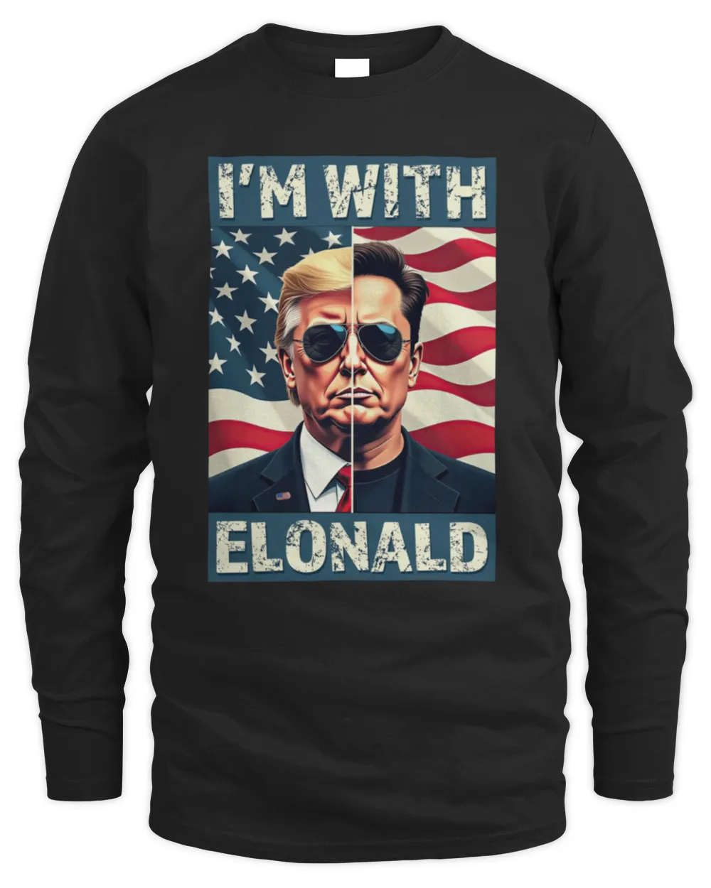 I'm With ELONALD Men's Long Sleeved T-Shirt black s