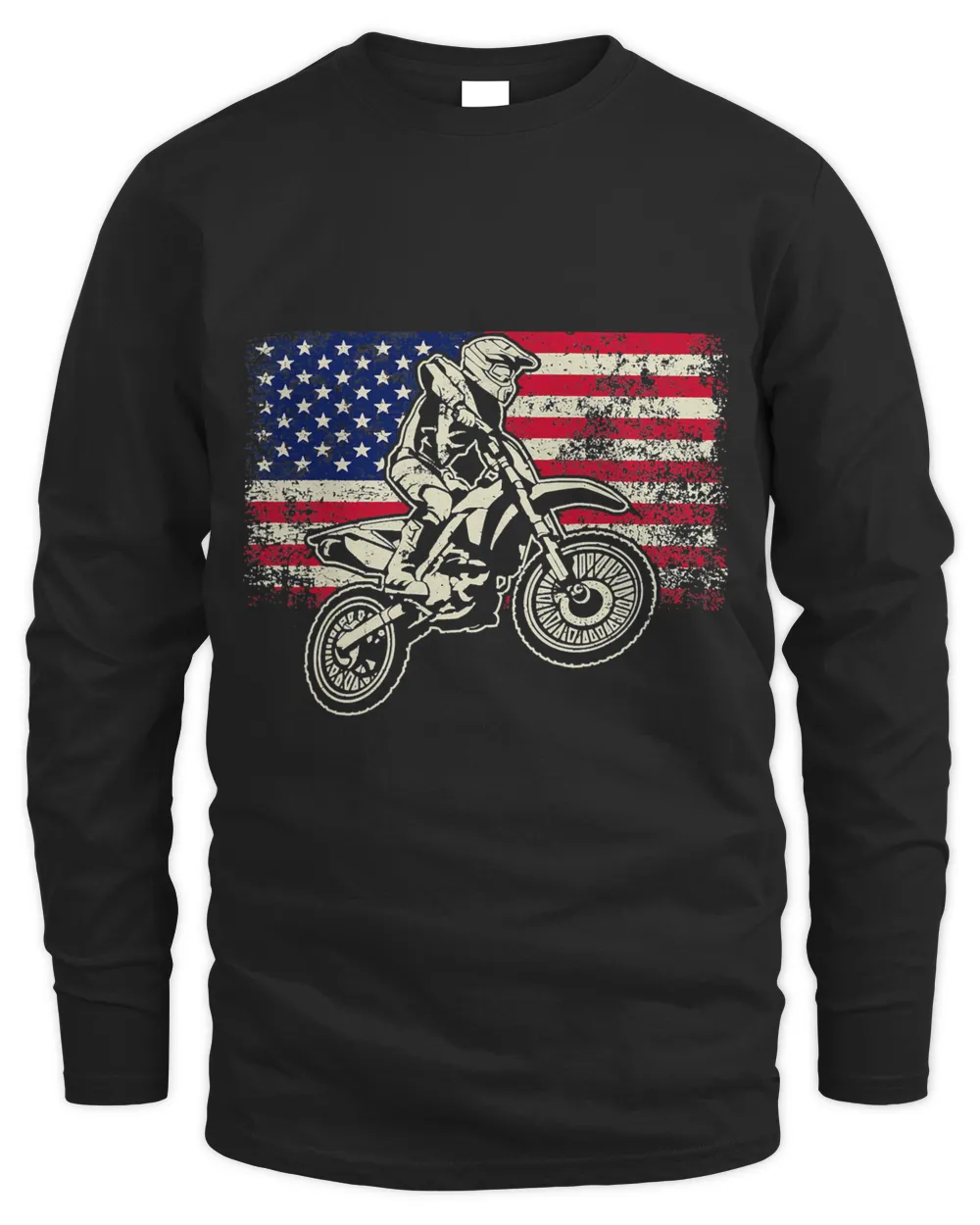 American Flag Motorcross TShirt Cool Dirt Bike Men Women Boy