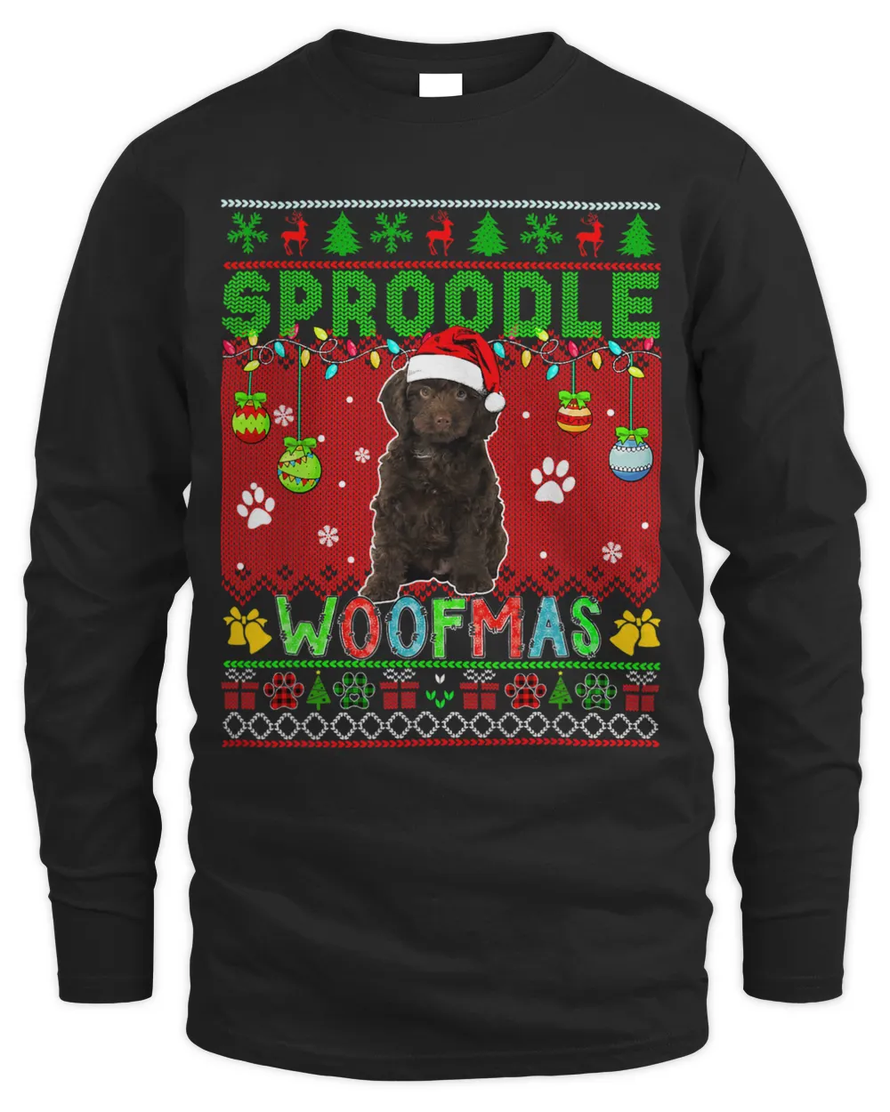 Sproodle Christmas Woof Santa Sproodle Lover Owner Family 48