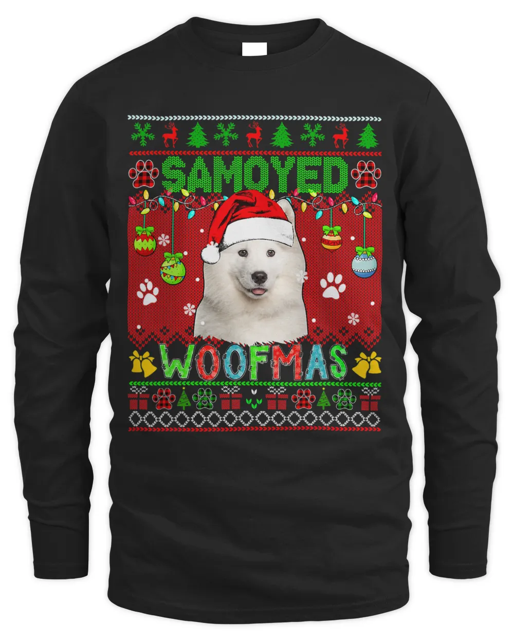 Samoyed Christmas Woof Santa Samoyed Lover Owner Family 39