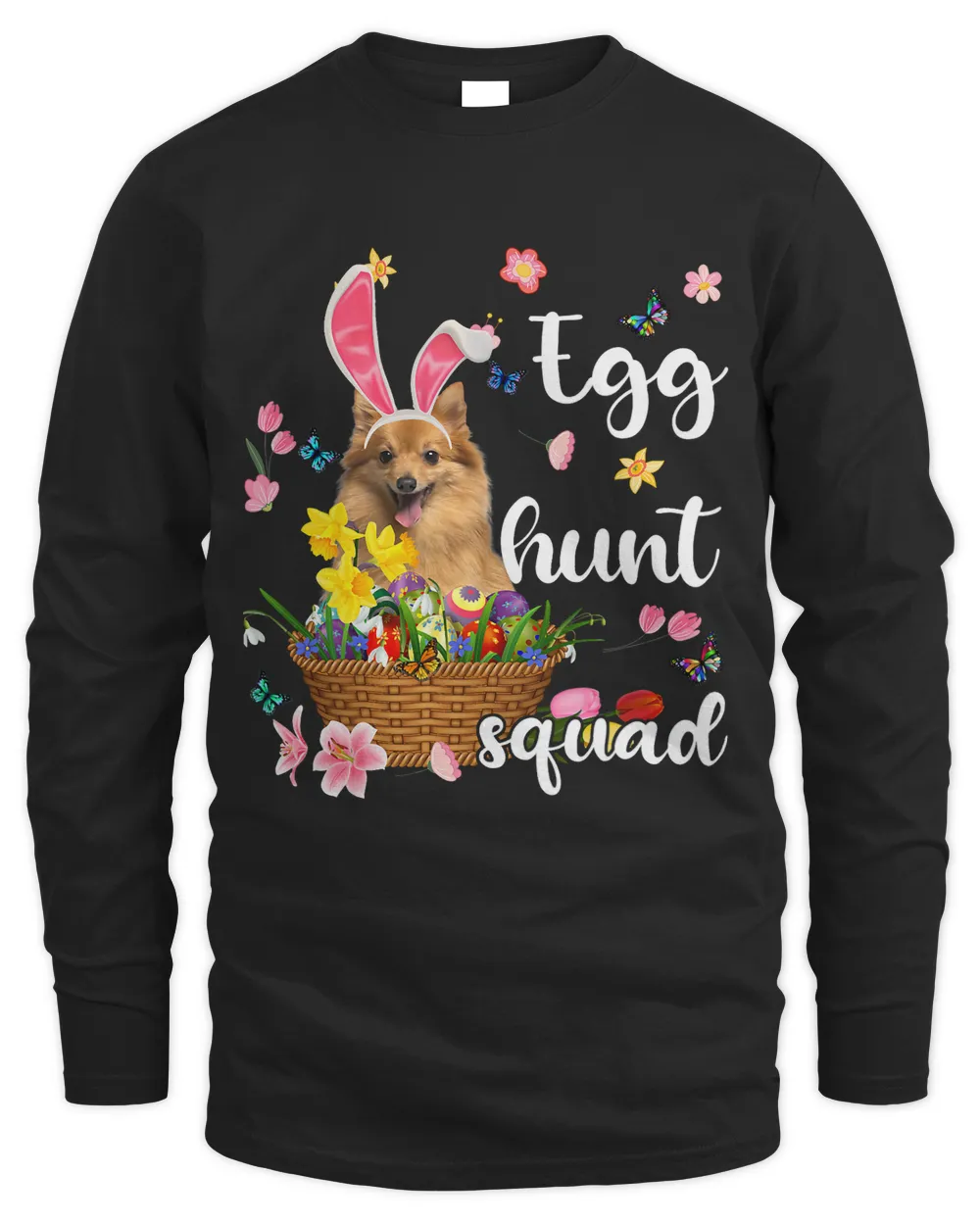 German Spitz Happy Easter Day Easter Colorful Egg Hunt