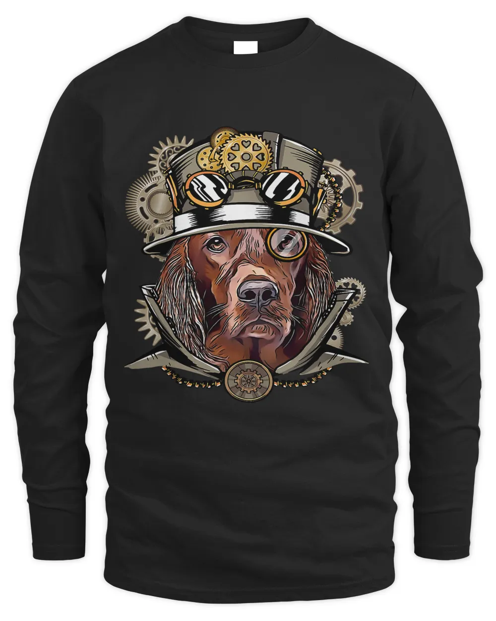 Irish Setter Dog Medieval Victorian Gothic Steampunk