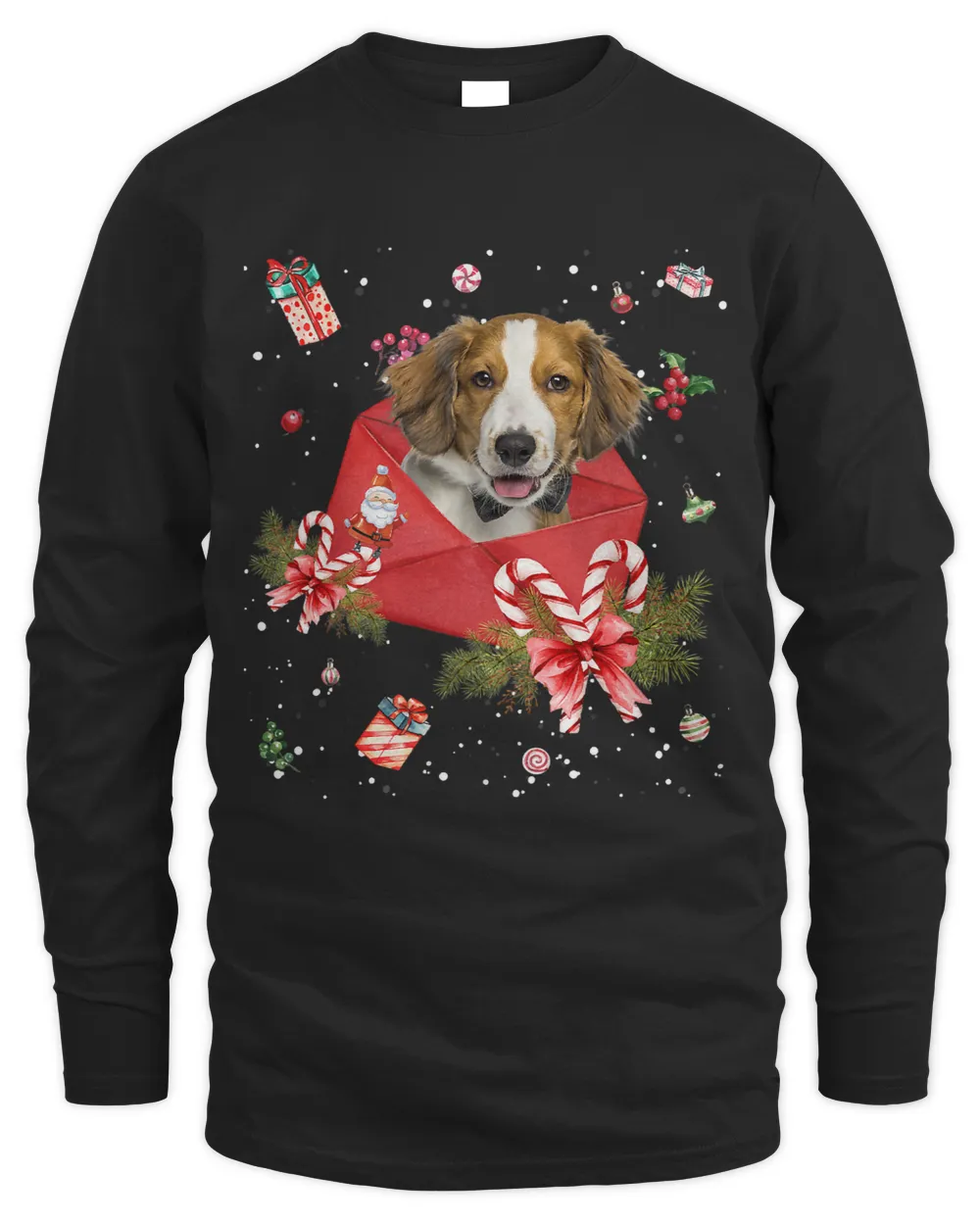 Kooikerhondje Dog In Christmas Card Ornament Pajama Xmas418