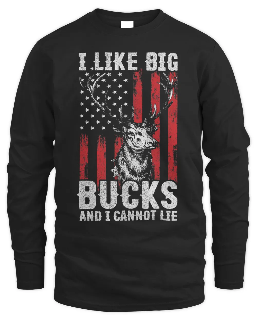 USA Flag Deer Hunting Shirts I Like Big Bucks Deer Hunter