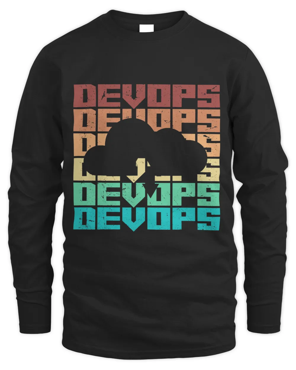 DevOps Software Engineer Cloud Computing Men's Long Sleeved T-Shirt black s
