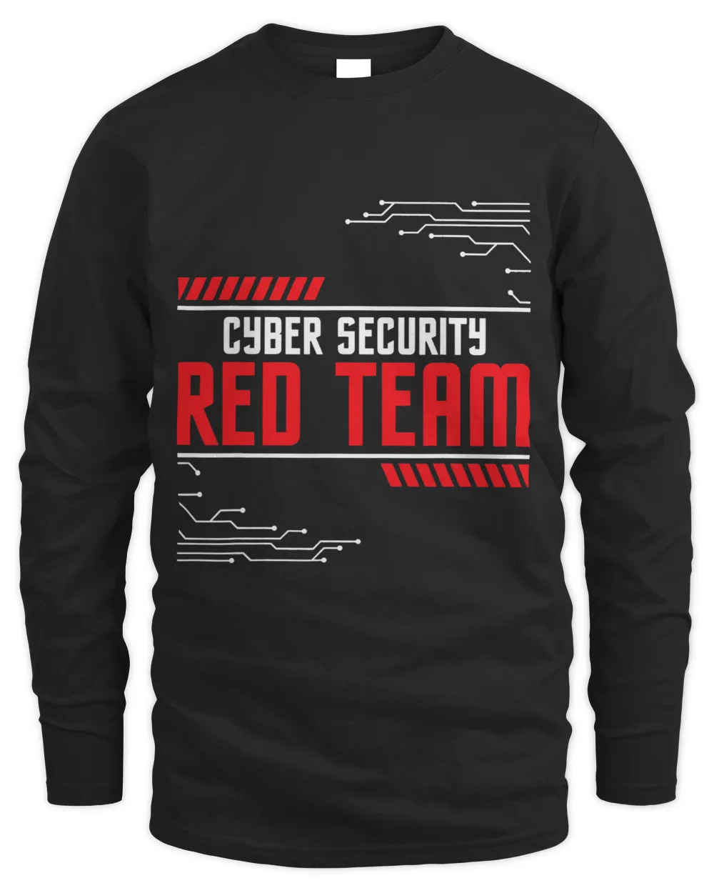Cyber Security Red Team Computer Engineer Hacker Hacking Men's Long Sleeved T-Shirt black s