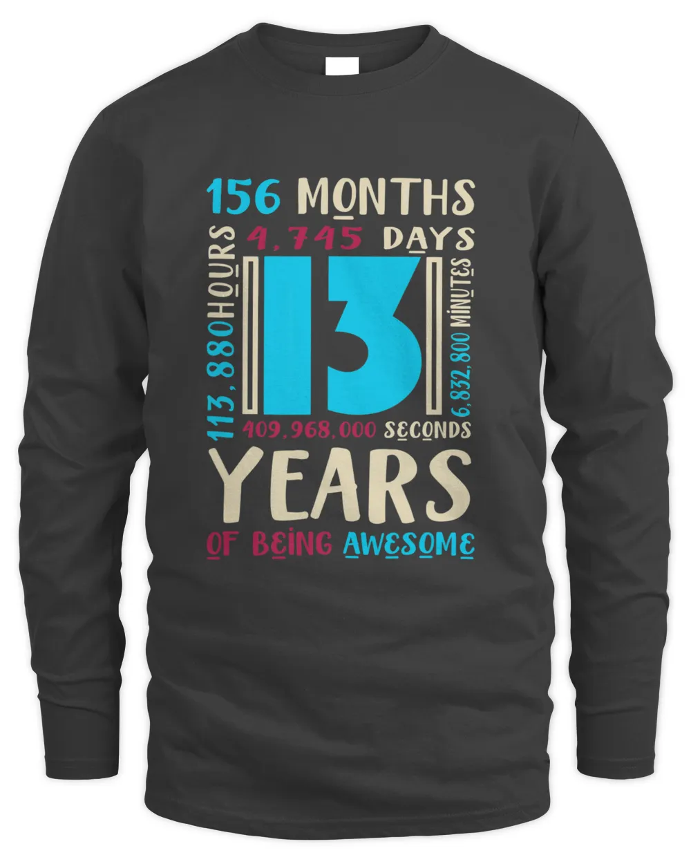 13th Birthday Shirt for Kids Gift Age 13 Year Old Boys Girls T Shirt