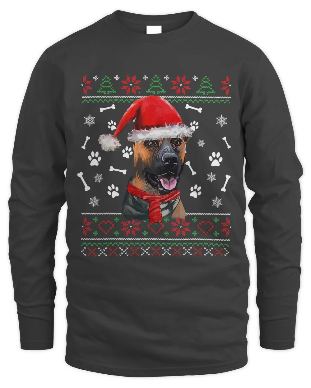 Ugly Sweater Christmas Plott Hound Santa Hat Pajama Xmas