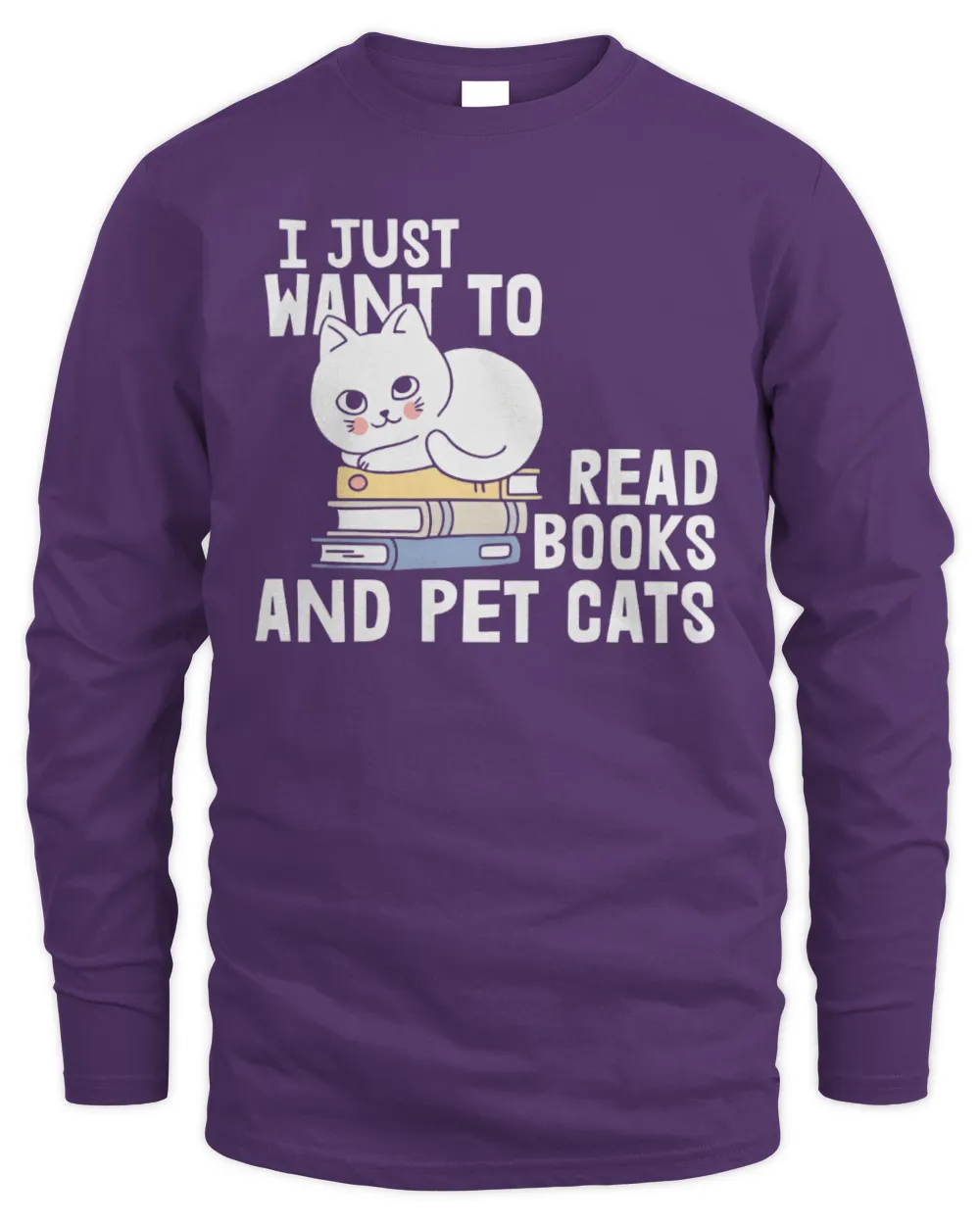 I Just Want To Read Books And Pet Cats Shirt, Book Lover Shirt, Funny Cat And Book Shirt, Funny Reading Tee, Book Nerd Shirt, Cat Lover Tee