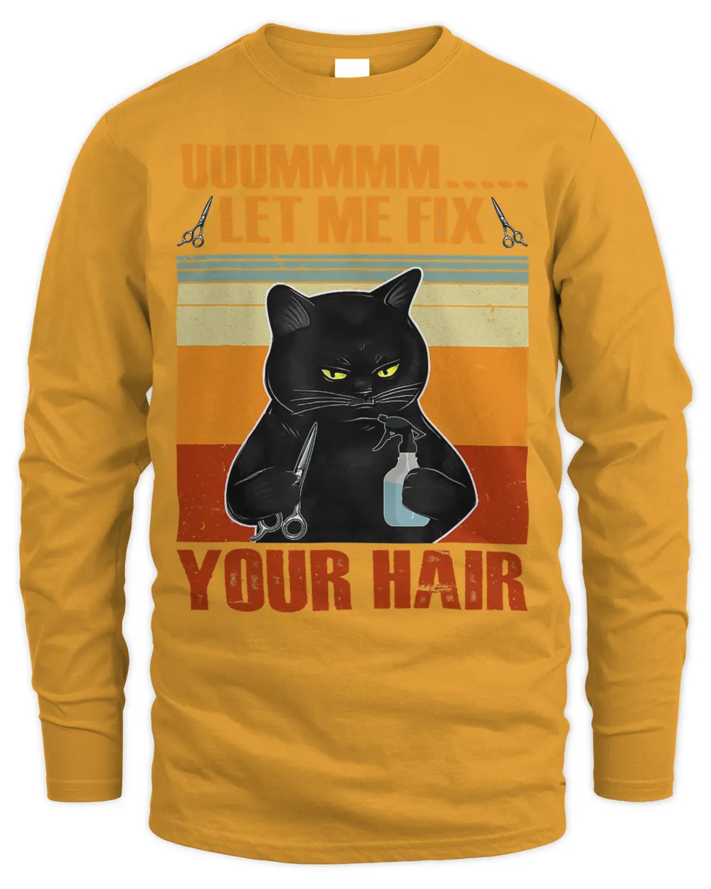 Black Cat Let Me Fix Your Hair Funny Hairdresser Hairstylist