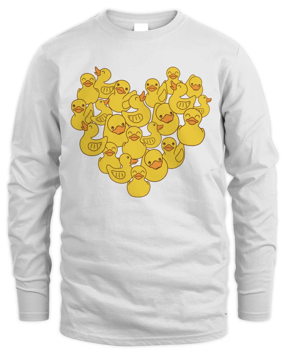 Duck Lovers Men's Long Sleeved T-Shirt white s