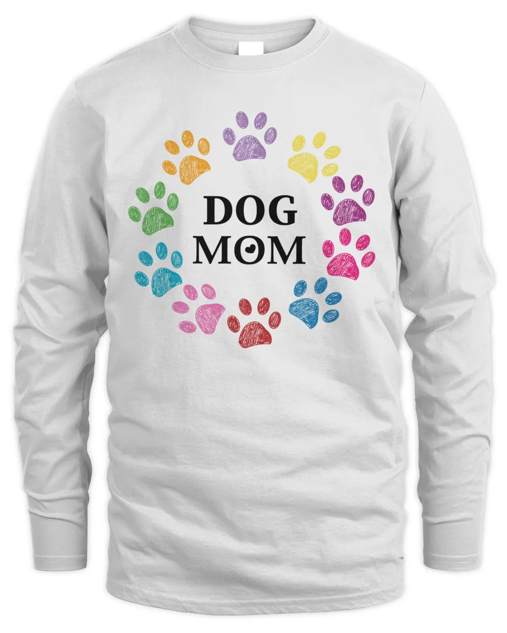 Dog Mom Colorful Paw Print