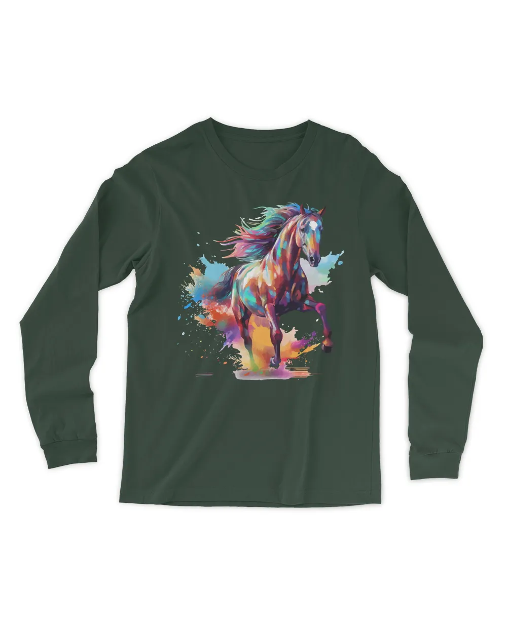 Splash Art American Saddlebred Horse Lover Colorful Sweatshirt