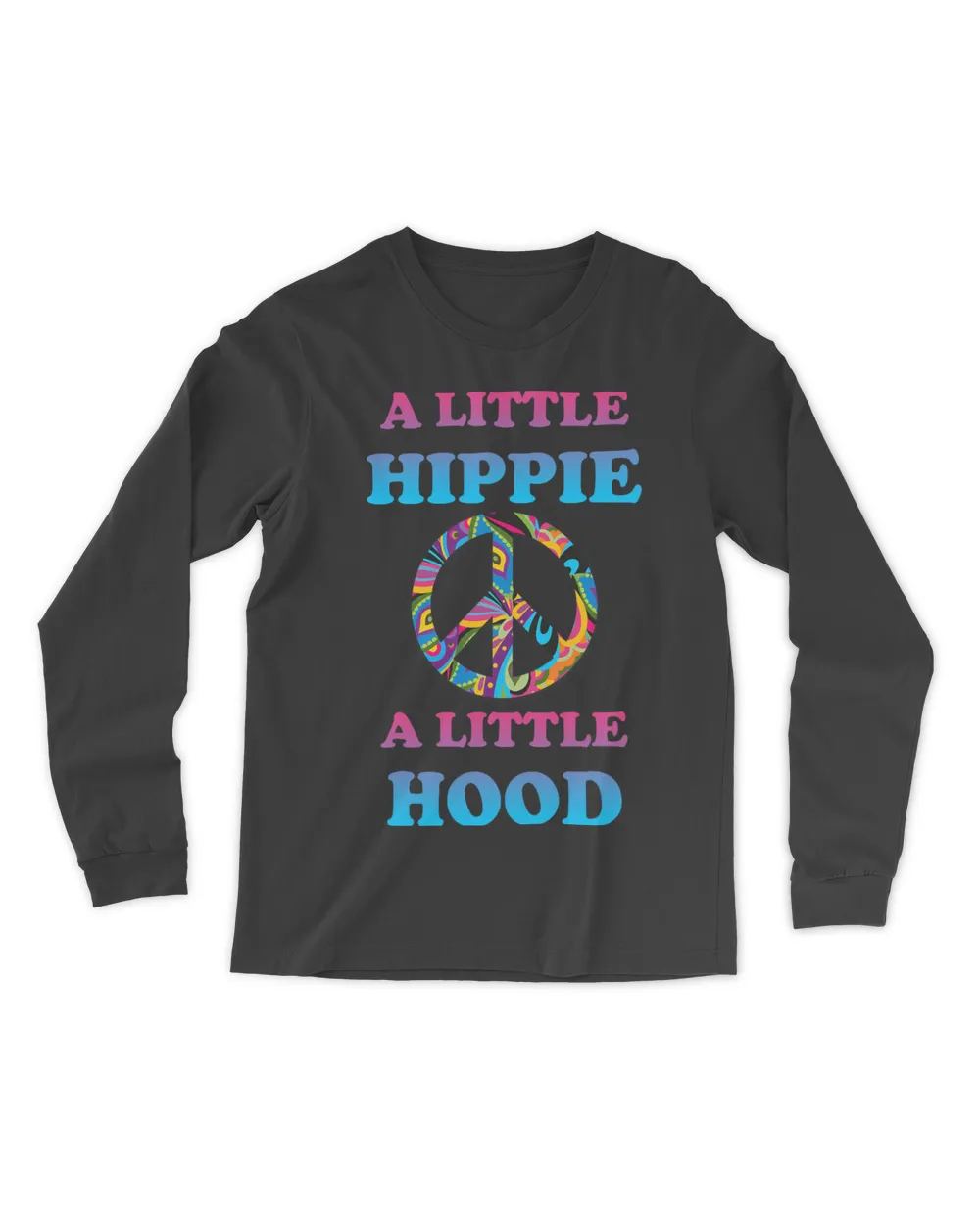 A Little Hippie A Little Hood Vintage Style Peace Symbol