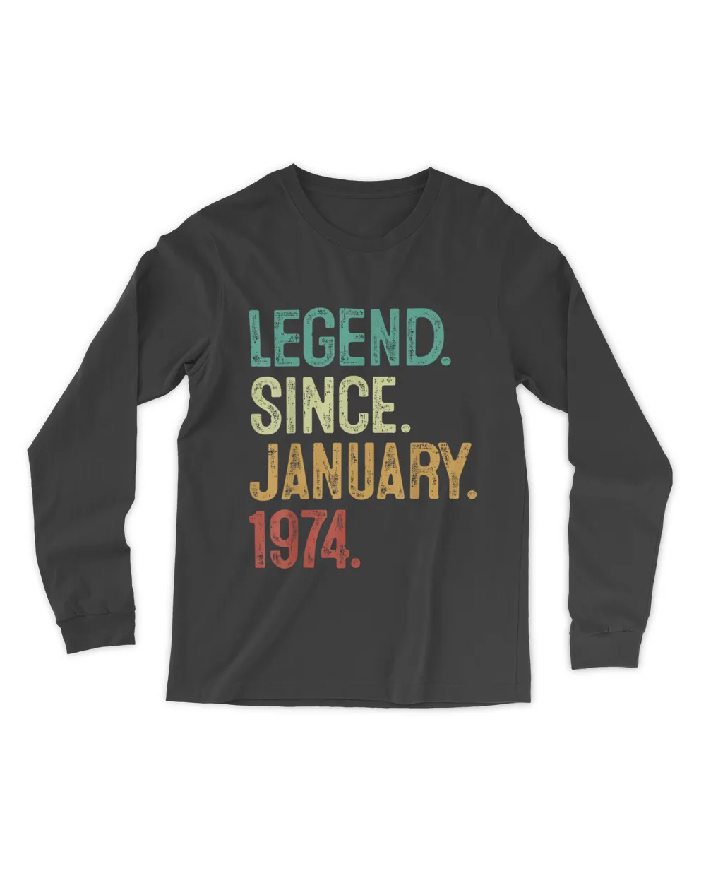 50 Years Old Legend Since January 1974 50th Birthday T-Shirt