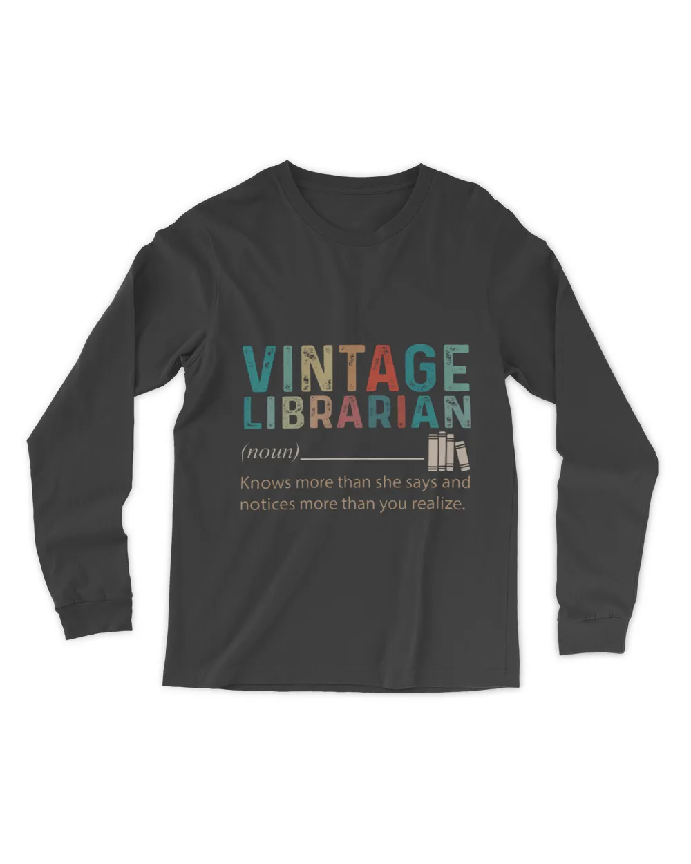 Librarian Noun Vintage Retro Style 60s 70s 80s