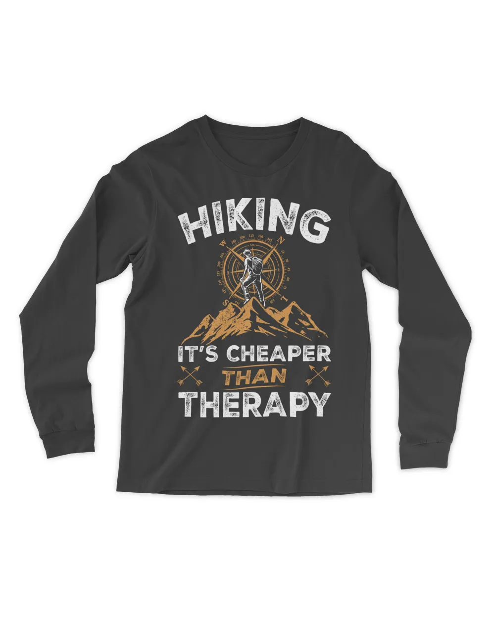 Hiking It's Cheaper Than Therapy Men T-shirt