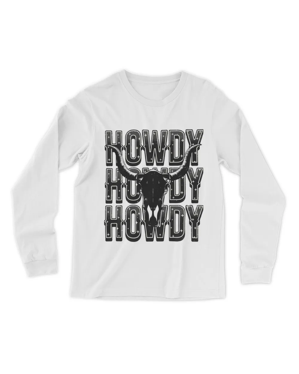 Cow Bull Skull Howdy Cowboy Cowgirl Western Country Music