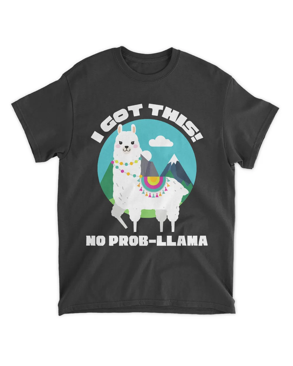 No Prob Llama T-ShirtI Got This No Prob Llama Funny Vintage No Problem T-Shirt_by DetourShirts_ Unisex Standard T-Shirt black s