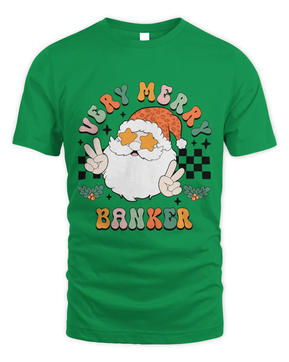 Banker Gifts Very Merry Banker Groovy Retro Christmas Banker Pajamas