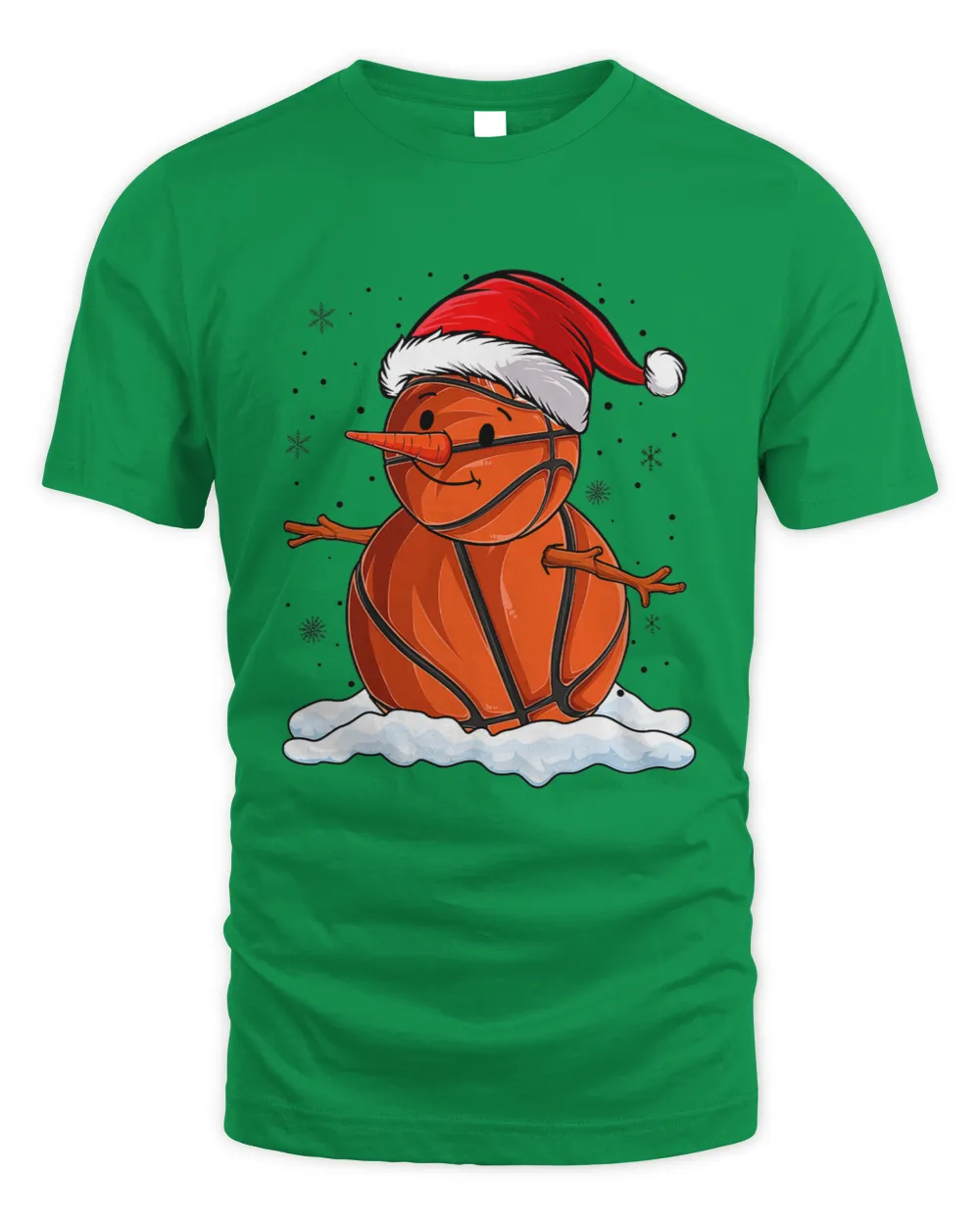 Basketball Snowman Christmas Basketball Player Xmas Party Premium T-shirt