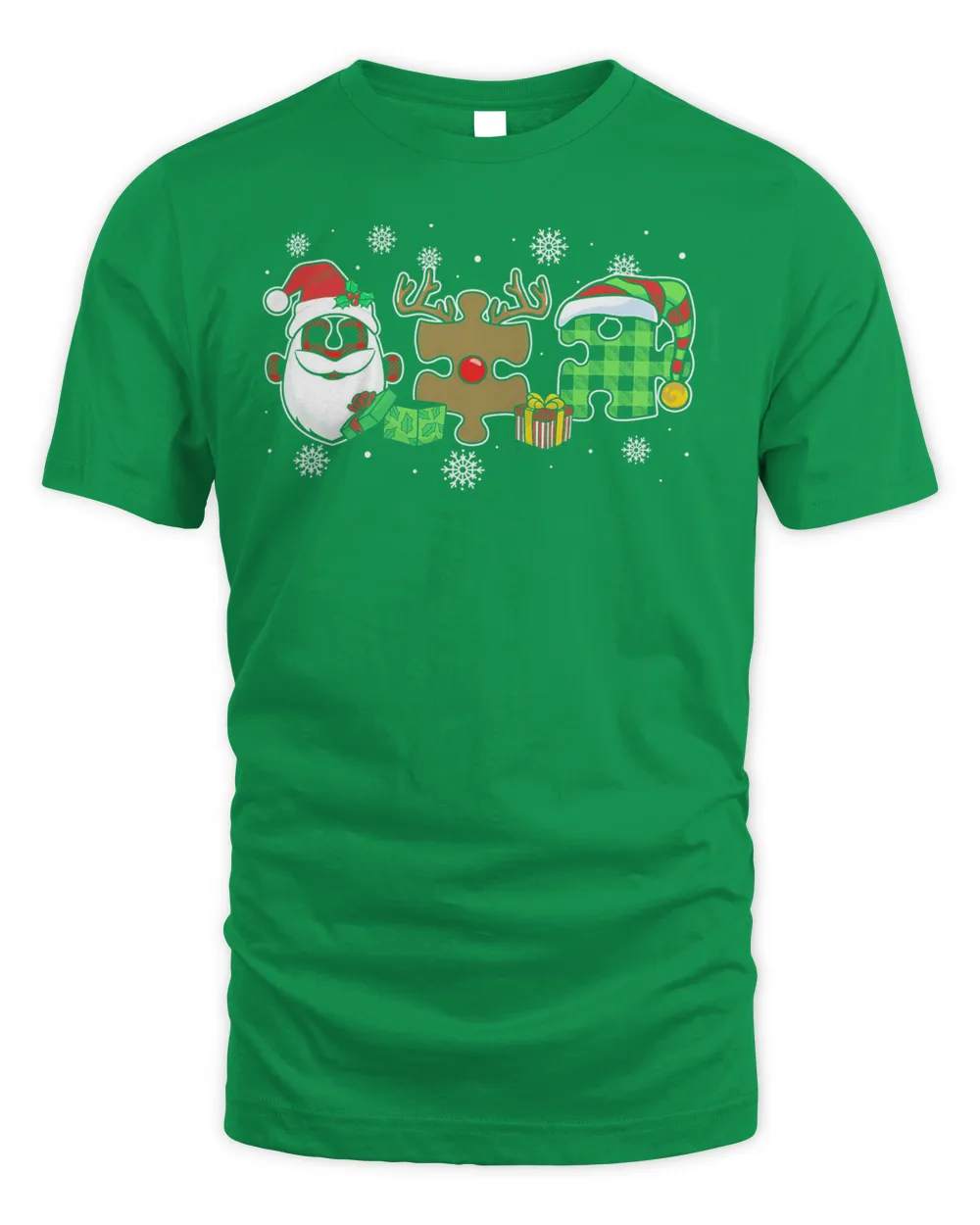 Santa Claus And Reindeer Autism Christmas Shirt