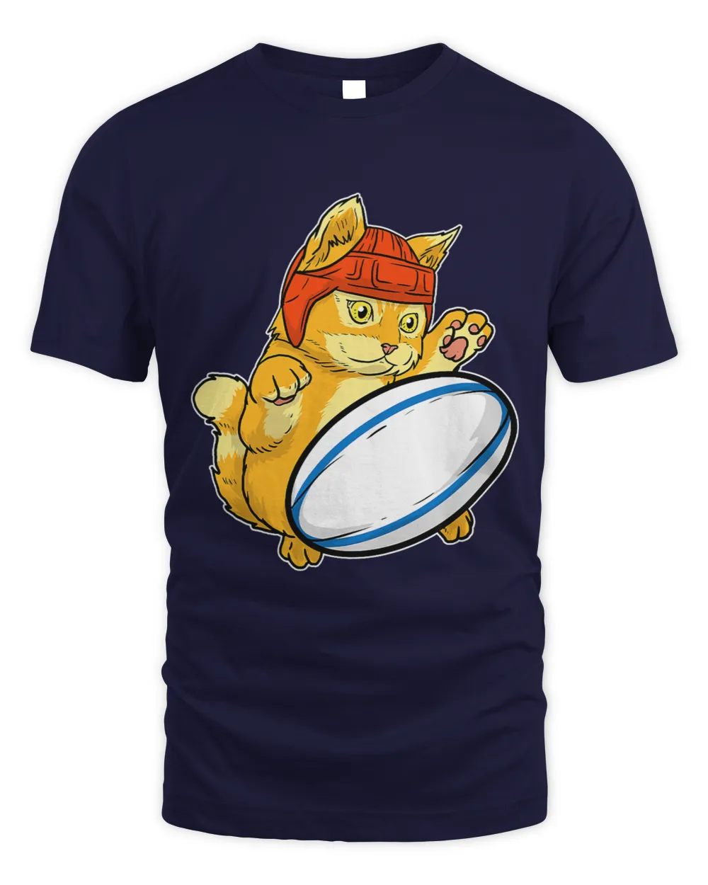 Cute Cat Playing Rugby Kitty Rugby Player Costume