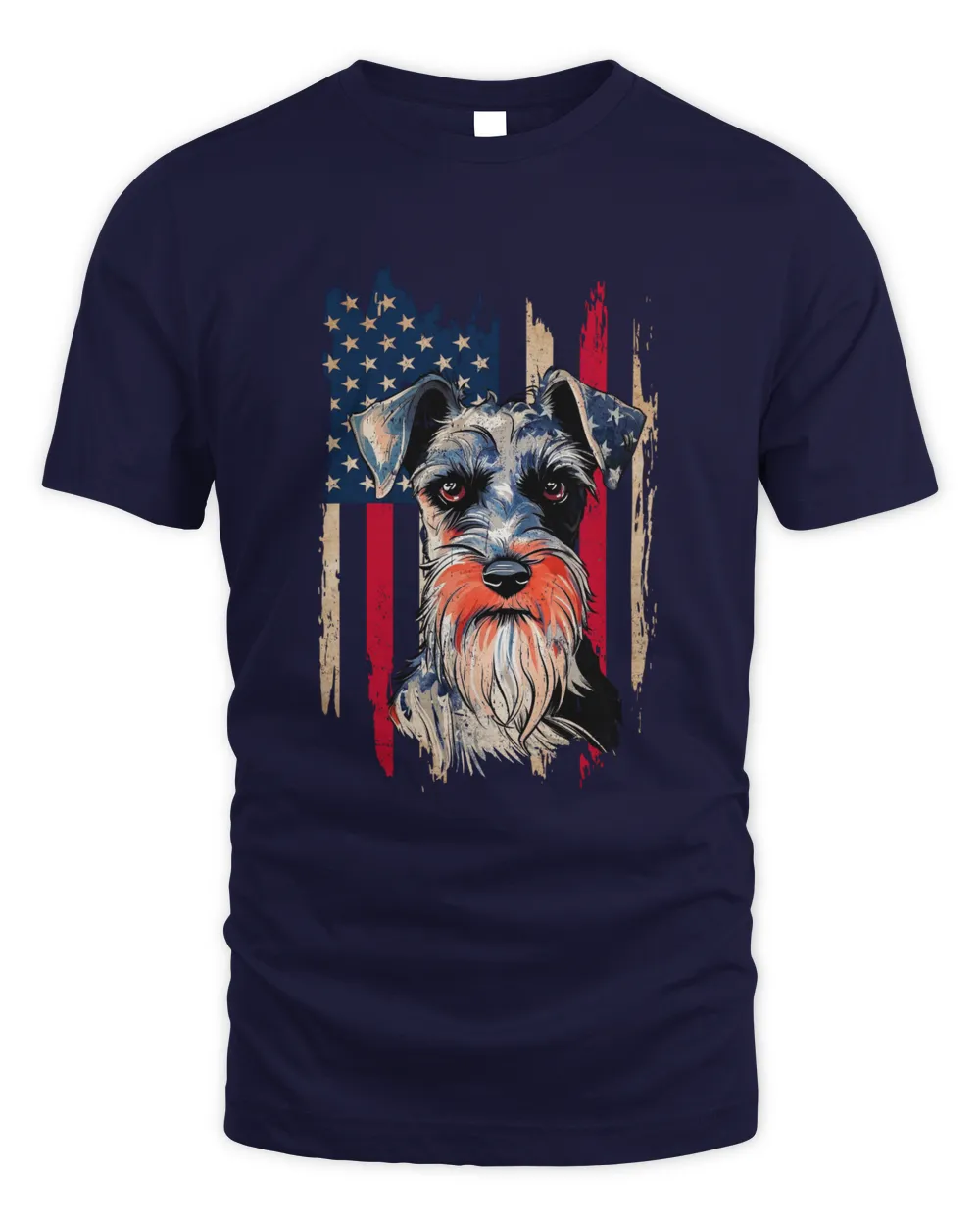 Schnauzer American Flag Fishing Gifts For Dad