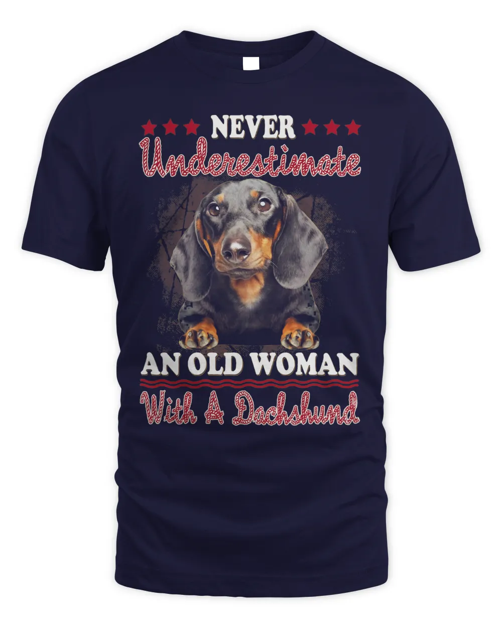 Official Never Underestimate An Old Woman With A Dachshund T-Shirt