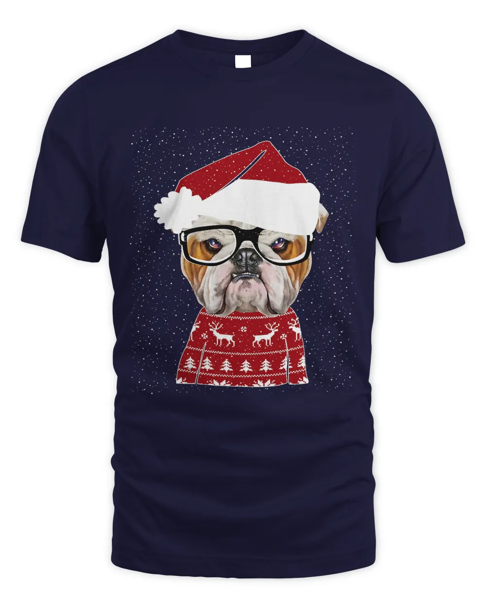 English Bulldog Cute English Bulldog In Santa Hat Ugly Christmas Sweater 209