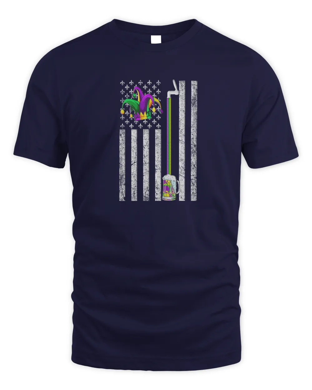 American Flag Mardi Gras Funny Drinking Mardi Gras Men Women Premium