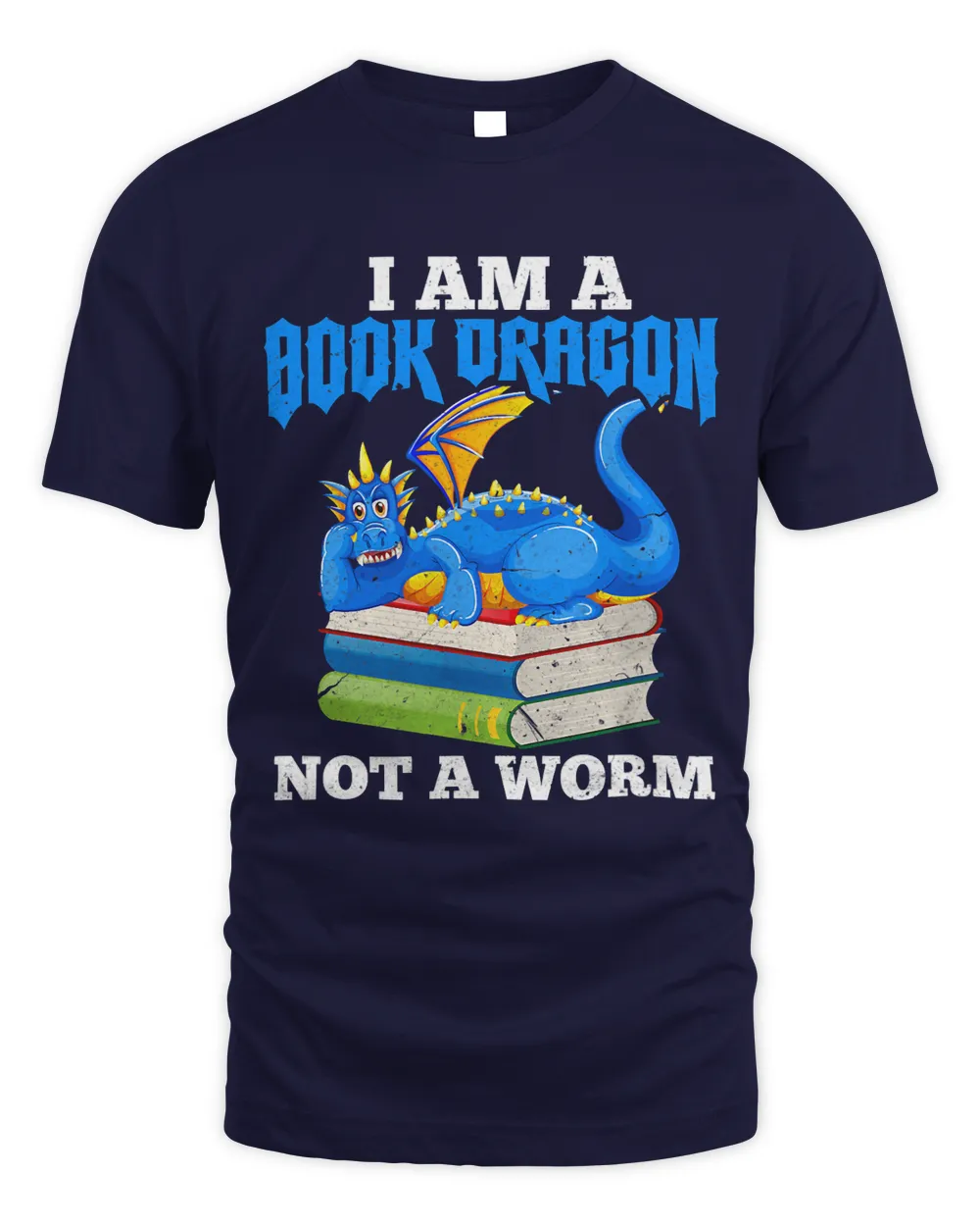 Reading Book Dragon Not A Worm Reader Bookworm Distressed