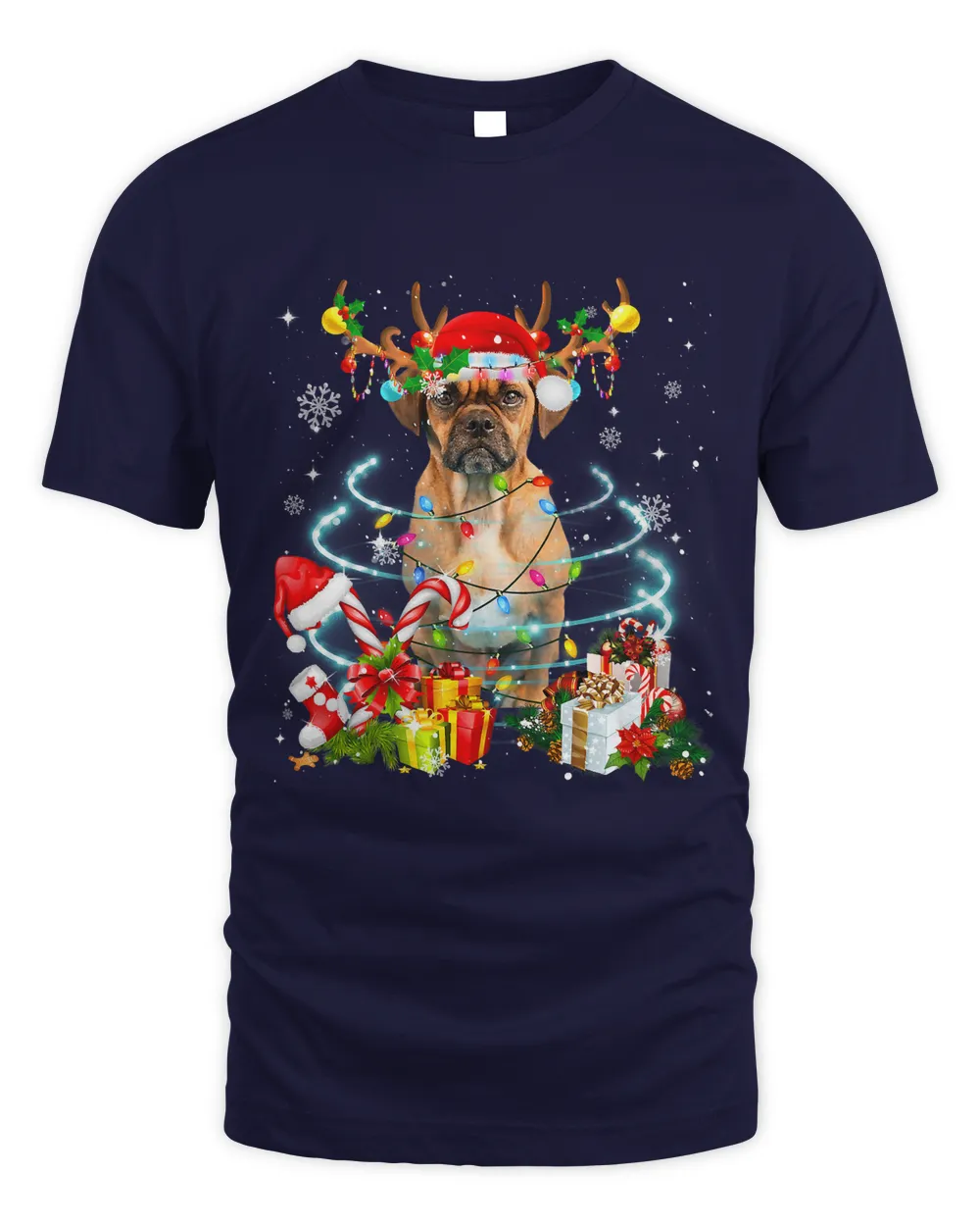 Puggle Reindeer Christmas Tree Lights Pajama Dog Xmas 178