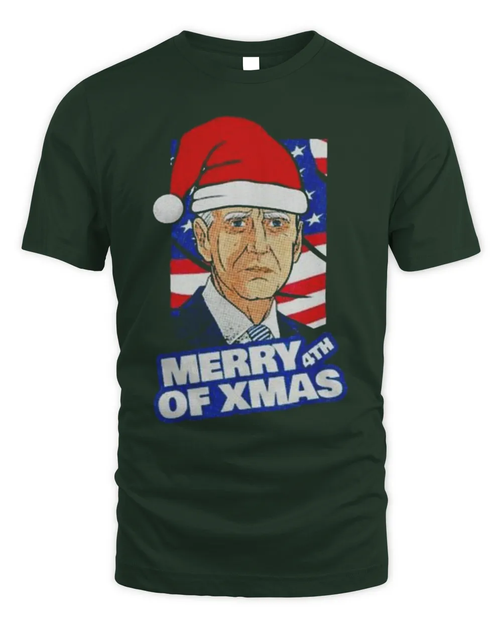 Merry 4th Of Xmas Joe Biden With Santa Hat 2022 Sweater