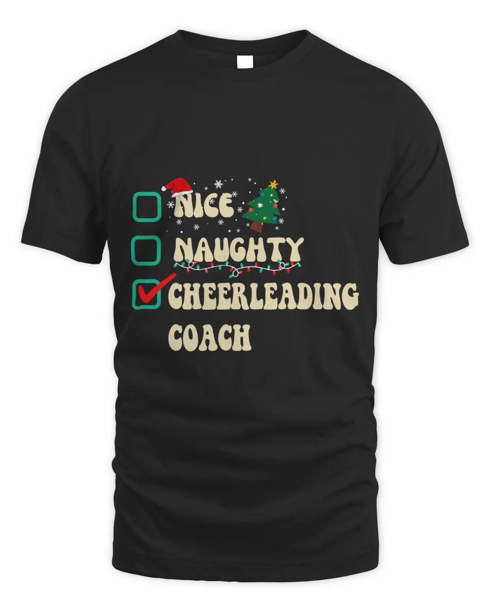 Nice Naughty CHEERLEADING Coach Santas Christmas List