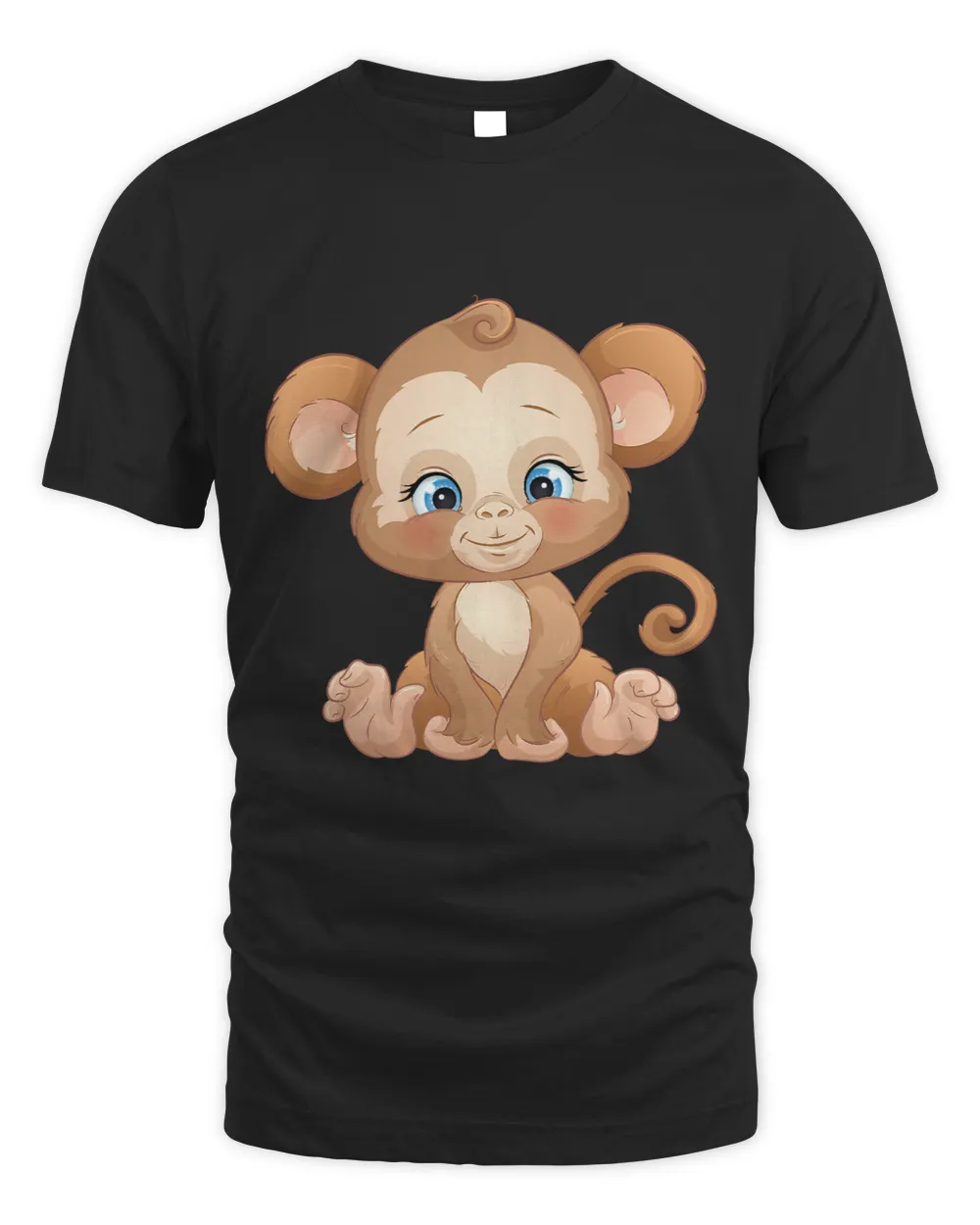 Monkey Lover Small Monkey Monkey Unisex Standard T-Shirt black s