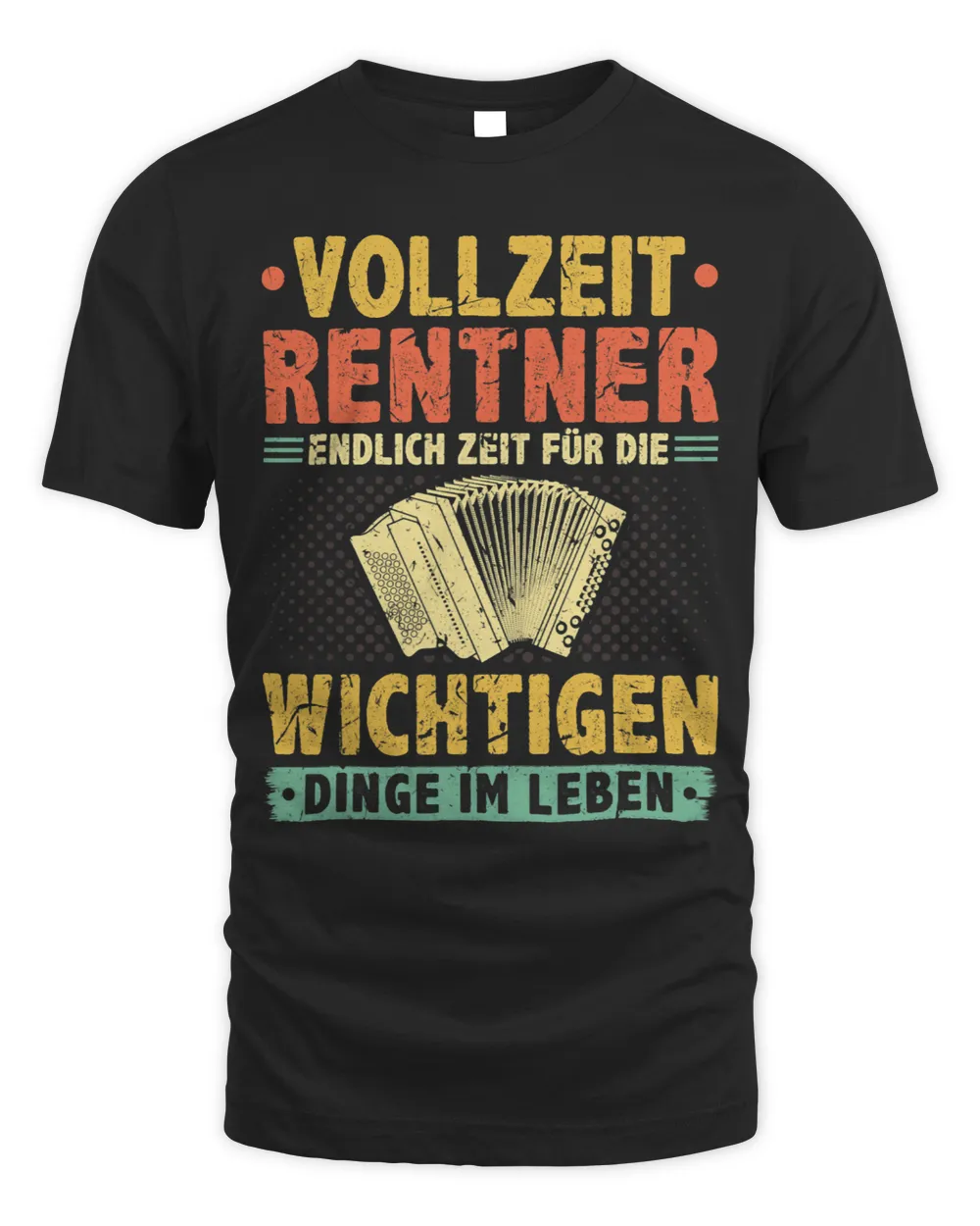 Styrian Harmonica Pensionist Retro Squeeze Unisex Standard T-Shirt black s