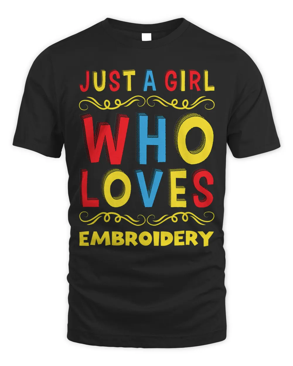Just A Girl Who Loves Embroidery Funny Birthday Gift