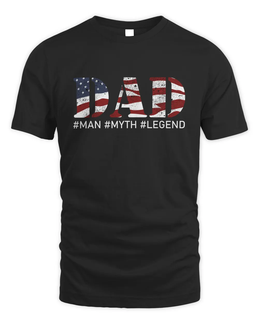 DAD MAN MYTH LEGEND Unisex Standard T-Shirt black s