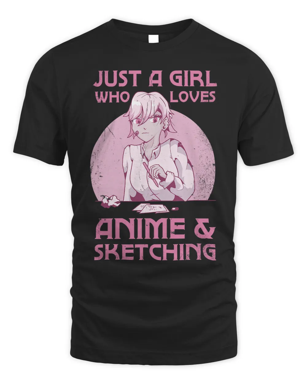 Womens Just A Girl Who Loves Anime And Sketching For Animation Fans 2