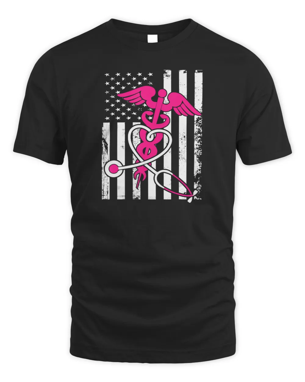 Proud Nurse Patriotic Nursing Design Hea